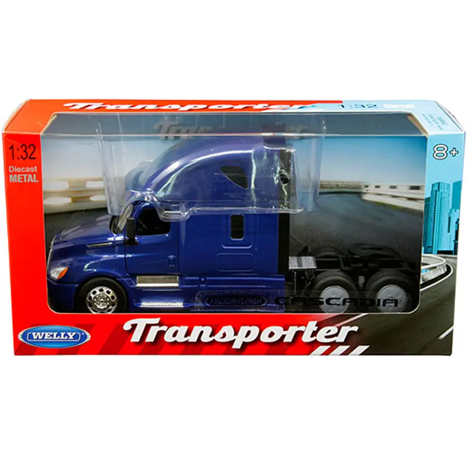 Welly 1:32 Freightliner Cascadia – Blue- Transporter