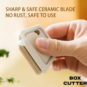 Mini Magnetic Ceramic Box Cutter, 7mm Sharp Safe Retractable Tool with Magnetic Clip, No Rust Pocket Letter Opener for Precise Cut, Portable Safety Opener for Home, Warehouse.hand tool