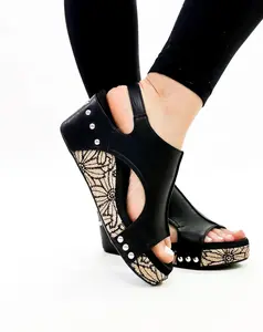 Black Floral Wrap Carley