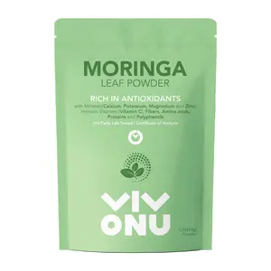 VivoNu Organic Moringa Powder (1Pound) Moringa Oleifera Leaf PowderI Extra-Fine Quality lPerfect forSmoothies, Drinks, Tea, & RecipesINatural Superfood | Vegan(1LB/Pack)