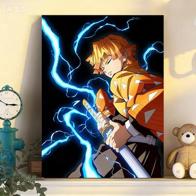 Demon Slayer Anime Hashira All Members Poster, Tanjiro Kamado Decorative Wall Art, Anime Home Decor for Bedroom Living Room, Waterproof Fade-Resistant, Ideal Gift for Anime Fans