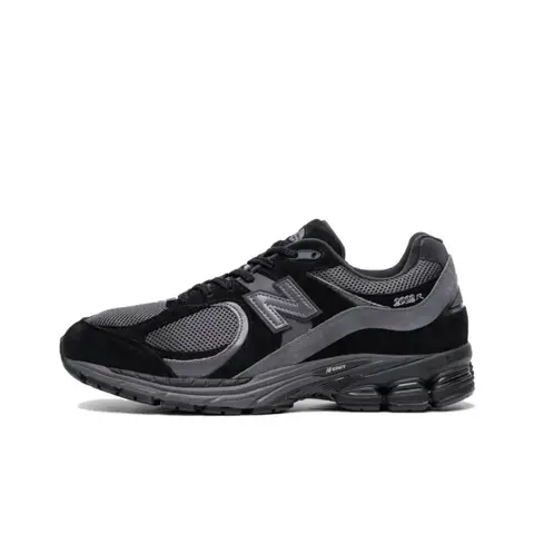 NEW BALANCE 2002R Men's Athletic Running Shoes - Black Magnet Mesh & Suede Lace-Up, Layered Upper, Abzorb Cushion, Breathable, Rubber Sole, Neutral Colors, Multi-Size Premium Daily Wear Sneakers