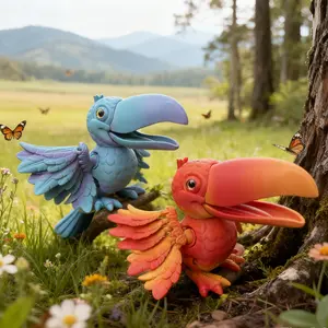 3D Printed Megapode Bird Statue, Multifunctional Home Decor, Fully Jointed, Realistic Eyes, Holiday Garden Decoration, Ideal Gift