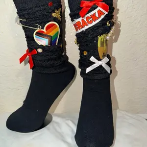 Junk Socks with Bling Details Bold Style Sparkle Accents for Fashionable Statements. Various colors.