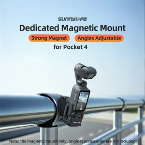 for DJI Osmo Pocket4 Magnetic Mount, Action Camera, Perfect Vlogging Bracket for Outdoor Sports, Campus Photography, Holiday Travel, Portable & Lightweight Design, Outdoors Shooting, Angles Adjustable, Handheld Stabilizer, Quick to Install and Remove