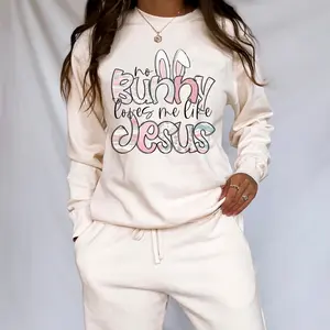 No Bunny Loves Me Like Jesus Gildan® Heavy Cotton™ 100% Cotton Long Sleeve T-Shirt