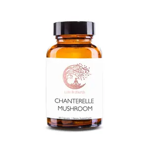 Life and Earth Chanterelle Mushroom Extract Capsules 700 mg - Health Supplements for Dietary Needs - Healthcare Natural Fitness Natural Fitness