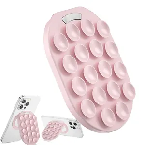 Magnetic Suction Phone Mount for MagSafe Case, Magnetic Smartphone Holder, Magnetic Silicone Suction Cup Phone Grip Holder with Adjustable Stand, Hands-Free Phone Accessories Holder for Selfie Makeup Live Streaming