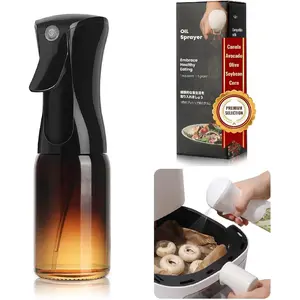 Dark Glass Oil Sprayer150ml - Fine Mist Olive Oil Dispenser for Cooking Air Fryer & BBQ Refillable Dark Glass Bottle for  Cooking & Baking(PS641)