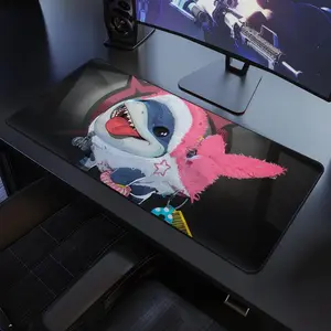 Pink Jeff the Land Shark Desk Mat - Gaming Pad