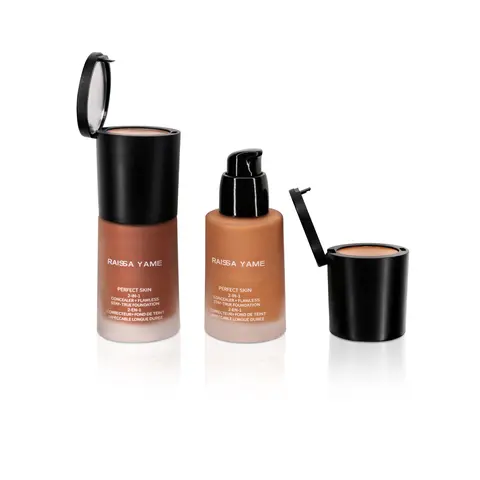 Raissa Yame 2-in-1 Concealer & Foundation (30ml Bottle) - Weightless, Waterproof 12h, Long-Wear, Buildable Coverage, Even Skin Tone, Natural Look, Transfer-Proof, Alcohol-Free, Non-Toxic, Blendable, Smoothing, All Skin Types Flawless Base Beauty Cosmetic