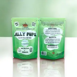 Jelly Pups Spirulina and Beef Gelatin All Natural Limited Ingredient Treat for Dogs Puppy Food Treat Enrichment