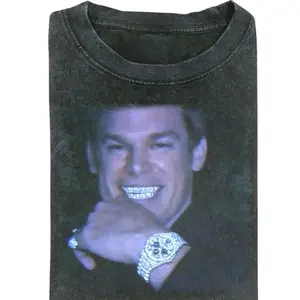 Dexter Meme T-Shirt, Funny Dexter Graphic Tee, Retro Dexter Shirt, Iced Out Grill and Watch Shirt, Vintage Crime TV Show T-Shirt, Gift for Men, Gift for Women, Crew Neck T-shirt, Trending T-shirt