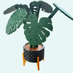 Monstera Coaster Plant Set - Deep Green: 6 Leaf Coasters for Plant Lovers - 3D Printed | Mothers Day Gift | Valentines | House Warming Gift Coffee Tableware Tropical