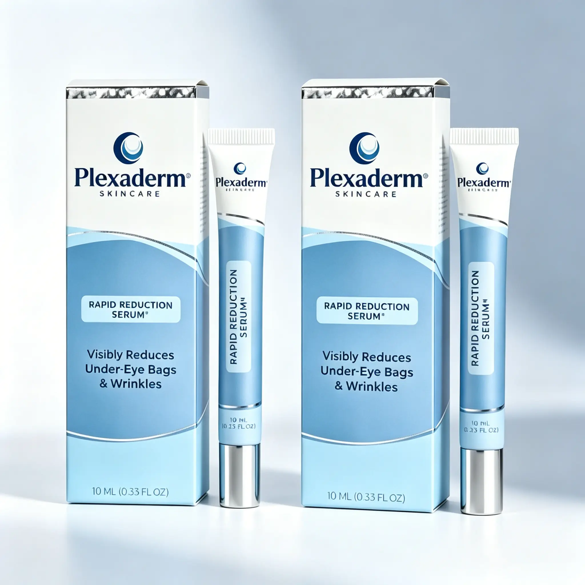 Plexaderm 10ml Rapid Reduction Anti-Aging Eye Serum, Fast Firming Lifting Treatment, Smooth Under-Eye Wrinkles, Bags & Sagging Skin, Daily Targeted Eye Anti-Aging Skincare