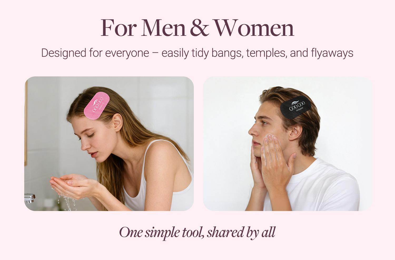 GOO GOO Hair Velcro Grippers 6PCS – Hair Extensions, Non-Slip Hair Holders for Sectioning & Styling, Flyaway Control, Soft & Reusable for Fine, Thick and Curly Hair, Men and Women, Salon and DIY