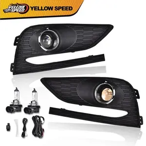 LED Automotive Car Projector Fog Light Lamp with Bezel and Switch, Compatible with 16-18 Chevy Cruze Bumpers Led Custom