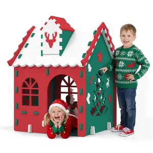 Kids Playhouse Kitchen Theme, Indoor Outdoor EVA Play House for Toddlers, Soft Foam Playhouse for Kids Outdoor & Indoor Pretend Play, Easy Assembly Play House Outside