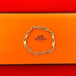 Pre-owned HERMÈS 18K Yellow Gold (Au750) Small Leather Goods Hermes Au750 Bracelet