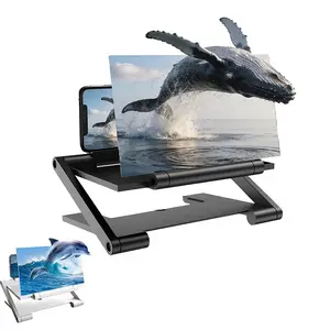 Screen Magnifier Version, 2026 New  HD Mobile Phone Magnifier Projector Screen, Portable Foldable Phone Screen Amplifier Screen Enlarger for Movies Videos, Supports All Smartphones(White Liftabl)