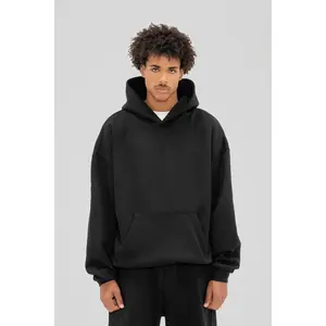 350 GSM 'Black' Fleece Hoodie