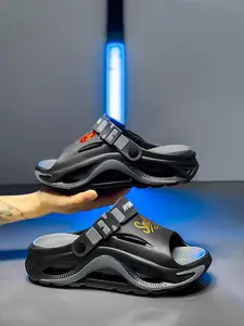 Men's Double-layered Perforated Foot Clogs, 2026 Summer New Style Flatform Sandals, Non-slip Soft Sole Quick-drying Water Shoes/slippers, Reversible Sandal Design, Suitable for Indoor Daily Walking, Driving, Commuting, and Outdoor Beach Use, Footwear