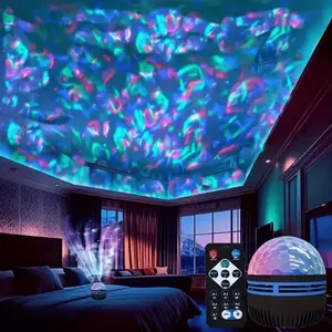 Water Wave Projection Lamp, Home Decor Galaxy Projector Light, Starry Sky Projector, Halloween Christmas New Year Decoration, Bedroom Living Room Kitchen Ceiling Decor