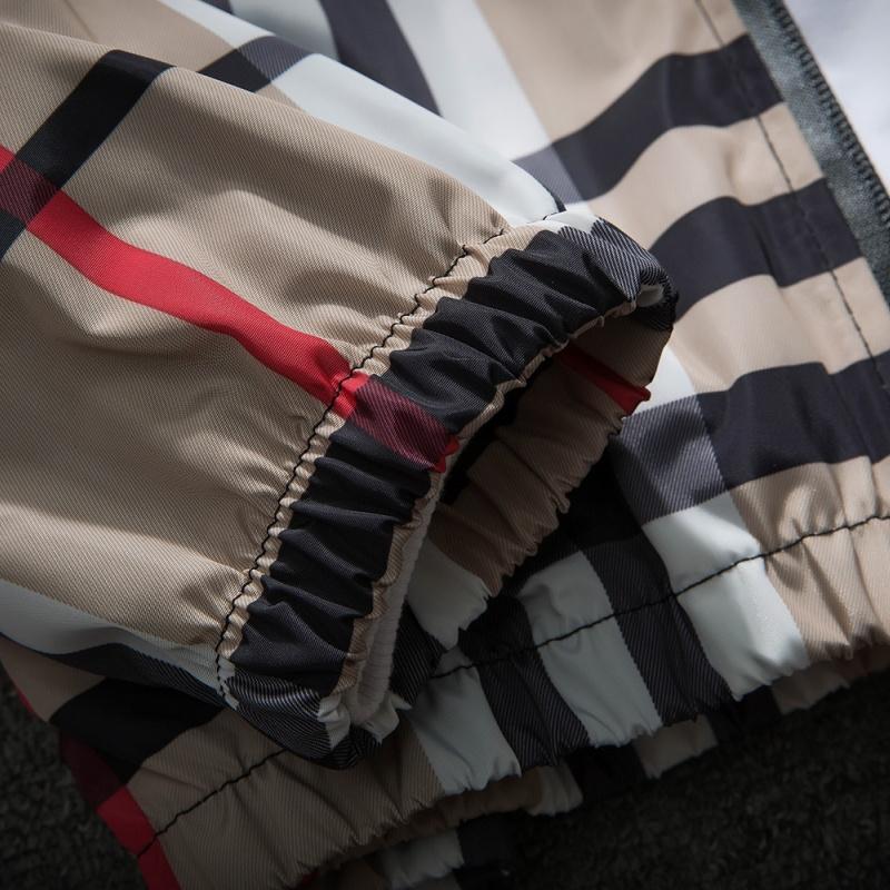 Men's lightweight hooded (stand-up collar) jacket, zip-up windbreaker, with adjustable drawstrings and color-block stripes, stylish for spring and autumn, casual men's outerwear, customizable personalized jacket, fashionable khaki plaid design