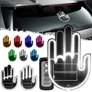 DIBMS High Brightness Car Gesture Light, New Friendly Gesture Light for car rear windows, road rage LED sign with remote control, illuminated gesture light,ambient lighting