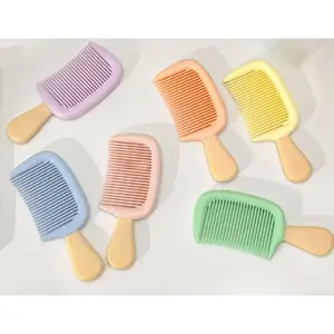 Cute Multi-Color Comb Mini Ice Cream Hair Comb Wide Teeth Portable Plastic Comb in Pastel Colors for Easy Grooming