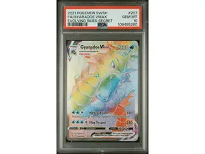 2021 Pokemon Sword and Shield Evolving Skies Secret Rare Gyarados Vmax #207 /203 PSA 10