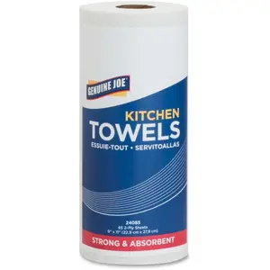 212 MAIN Genuine Joe GJO24085 Perforated Recycled Paper Kitchen Paper Towel - 85 Sheets, White, Household Cleaning Supplies