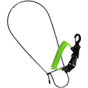 Stainless Steel Fish Stringer Clip with 36" Steel Core Lanyard, Large Fish Holder for Kayak Spearfishing Speargun Freediving Scuba Diving Fishing Gear