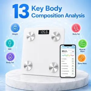 BodyCode Smart Scale – 13-in-1 Body Analysis, Body Fat, BMI & Muscle Tracker with Instant App Sync