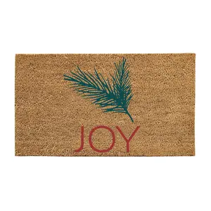 Evergreen 30"x18" Joy Natural Coir Fiber Doormat