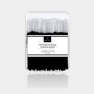 DREAMYBOND Black Disposable Mascara Wands, 100 pcs, Eyelash Brushes for Lash Extensions, Lash Separation, Grooming & Daily Lash Care