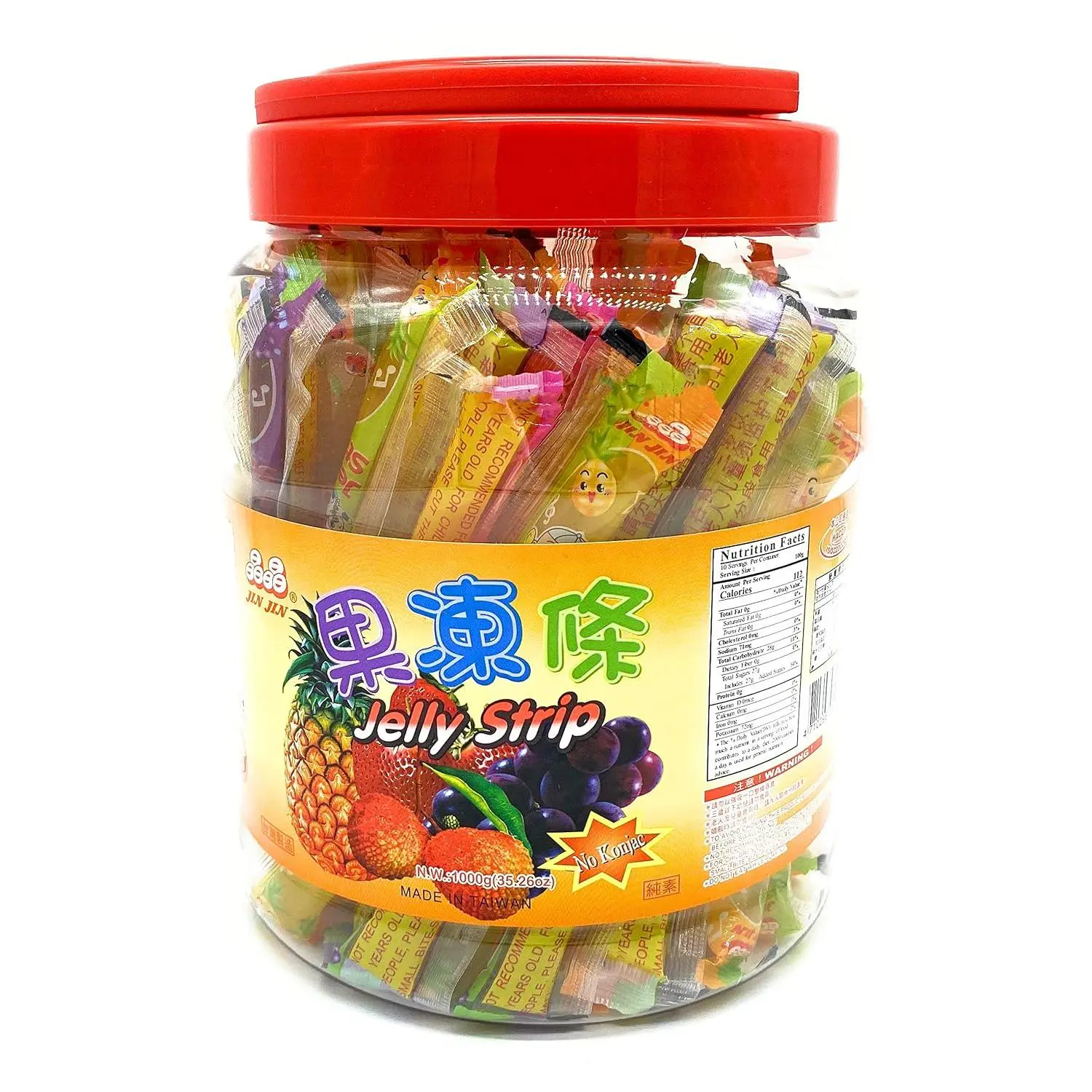 Fruit Jelly-Filled Strip Straws Candy, Sweet Snack - Multiple Flavors (35.26 oz)