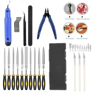 32PCS  3D printing tool kit, used for model refinement, deburring, and drilling, including deburring tools, cleaning tools, and finishing tools, for all FDM/SLA printers as 3D printing accessories.