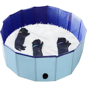 Whelping Box for Puppies, Great for Dogs & Easy to Clean (32" Dia.x12" H(80x30cm), Blue)