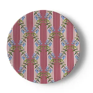 Set of Holiday Nantucket Stripe China Plates (Set of 4 or 8)
