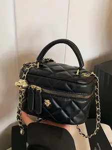 Women's Fashion Quilted Chain Strap Handbag, Casual Versatile Crossbody Bag for Work, School, Daily Commuting, Shopping, Dating, and Gift Giving, Everyday Bag, Quilted Shoulder Bag