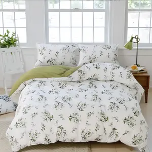 3-Piece Floral Print Bedding Set, Includes One Duvet Cover Without Core and Two Pillowcases Without Core, Soft Fabric, New Spring Summer Floral Design