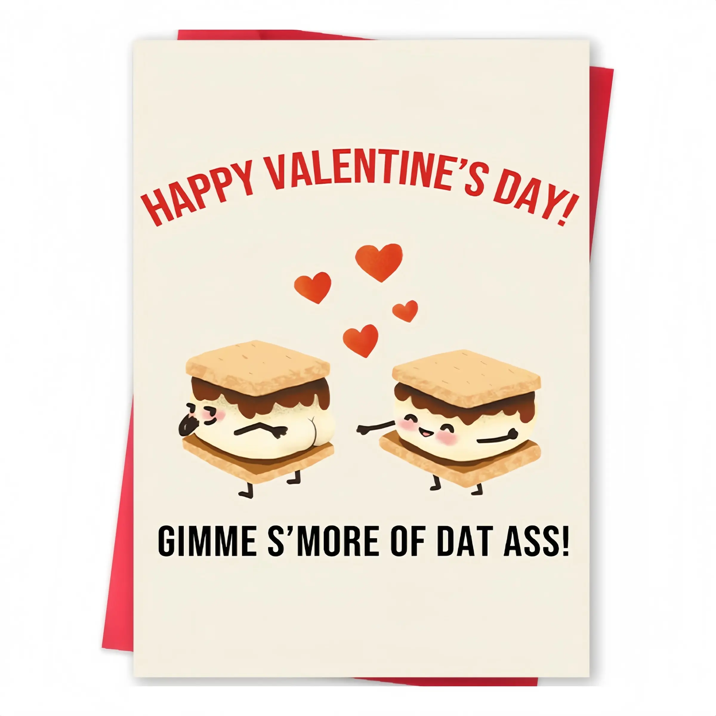 Happy Valentine's Day Card for Him & Her, Romantic Gift for Boyfriend & Girlfriend, Sweet Love Message Card, Greeting Card, Perfect Holiday Present