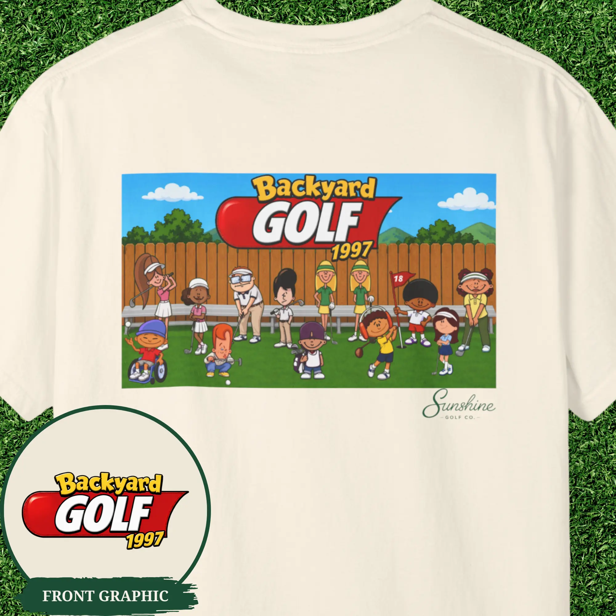 Backyard Golf 1997 Retro Tee | Comfort Colors Golf T Shirt | Funny 90s Video Game Golf Shirt | Golf Gift for Him | Nostalgic Golfer Tee