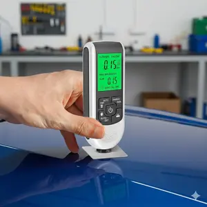 Coating Thickness Gauge for Automotive: Dual-Mode Metal/Non-Metal Detector | Portable Paint & Bodywork Analyzer | Essential Tool for Car Repair, Detailing, Used Car Evaluation & Vehicle Maintenance