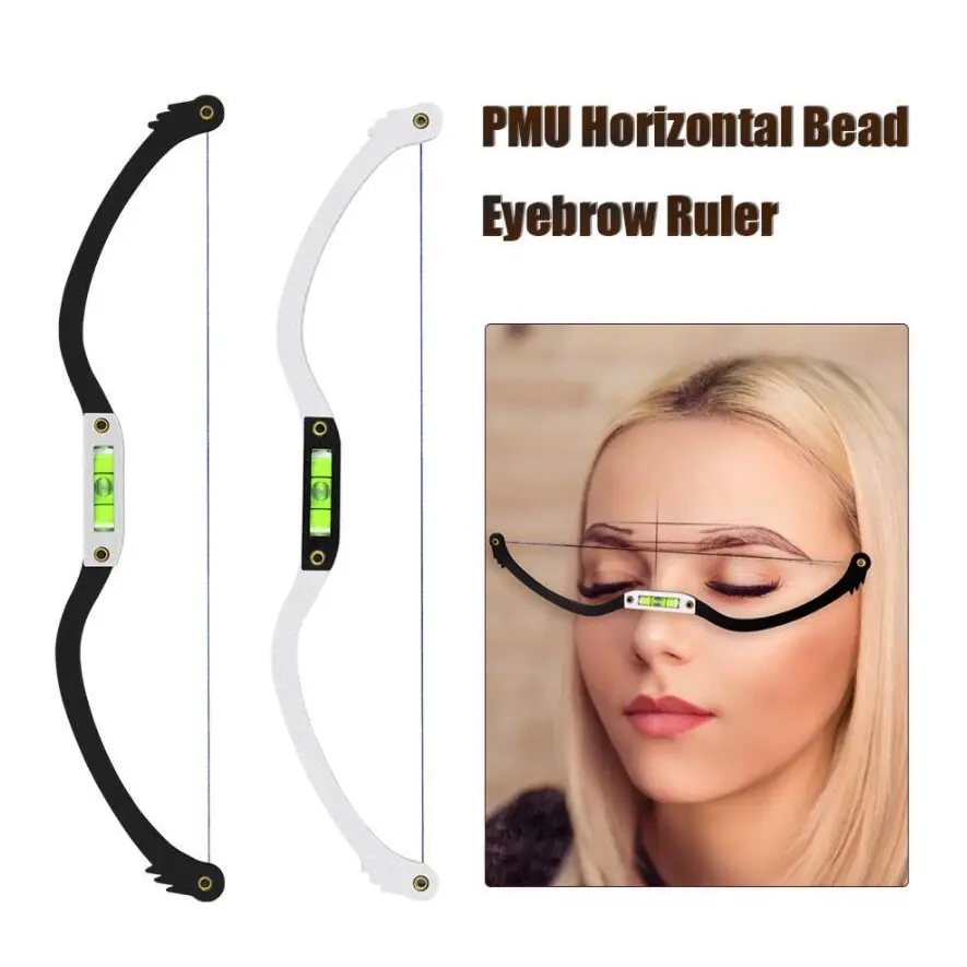 1 permanent tattoo makeup bow ruler black measuring tattoo eyebrow PMU measuring ruler