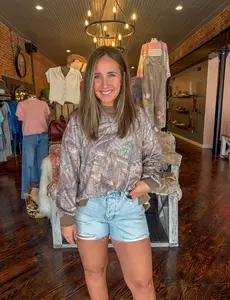 Sadie Vintage Camo Top by Top Notch