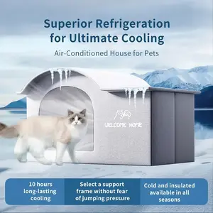 Pet Ice House Cooling Bed, Summer Small Cat & Dog Air Conditioning Nest, Multi-Season Pet Bed Mat