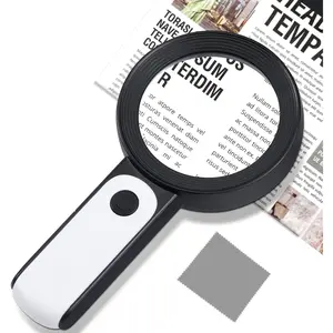 Magnifying Glass with Light for Rreading - Large Handheld Lighted Magnifier Glasses 18 LED 3 Modes Illuminated Magnify Lens for Seniors Rreading Book Macular Degeneration   Hobby Gifts