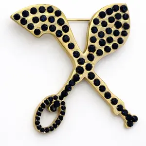 Benin / Edo 18k Gold plated ADA & EBEN BROOCH